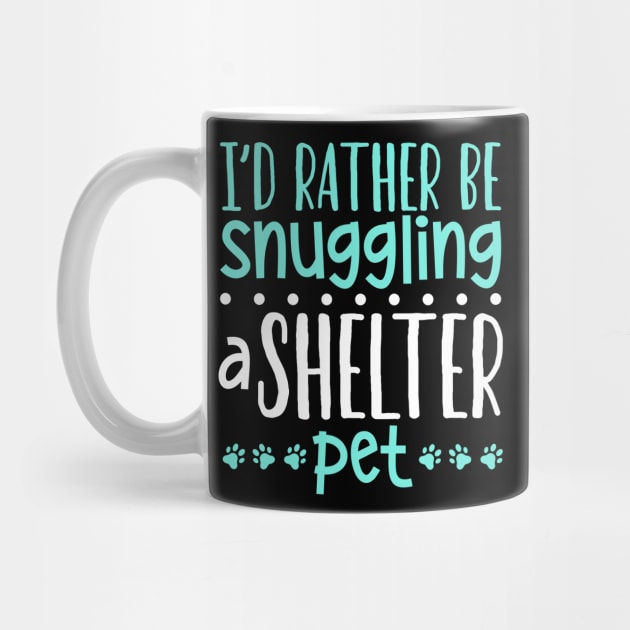 Snuggling a shelter pet - Animal shelter worker by Modern Medieval Design